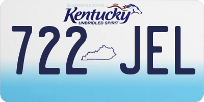 KY license plate 722JEL