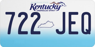 KY license plate 722JEQ