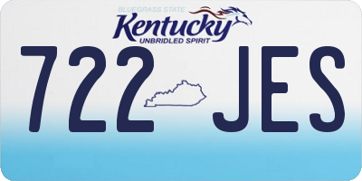 KY license plate 722JES