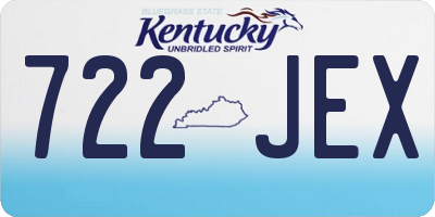 KY license plate 722JEX