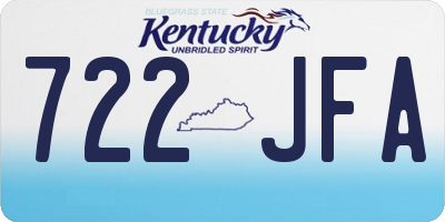 KY license plate 722JFA