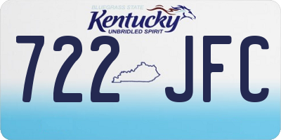 KY license plate 722JFC