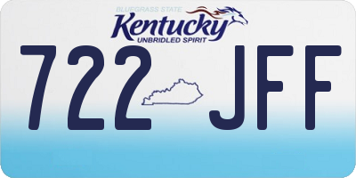 KY license plate 722JFF