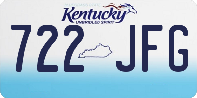 KY license plate 722JFG