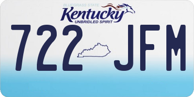 KY license plate 722JFM