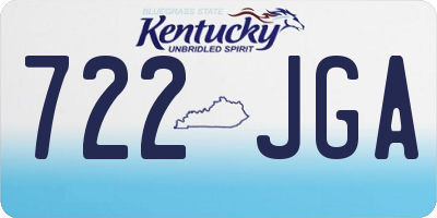 KY license plate 722JGA