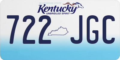 KY license plate 722JGC