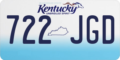 KY license plate 722JGD