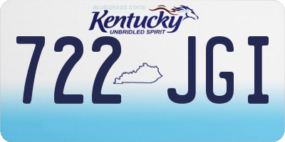 KY license plate 722JGI