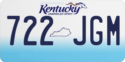 KY license plate 722JGM