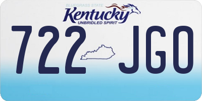 KY license plate 722JGO