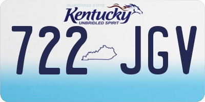KY license plate 722JGV