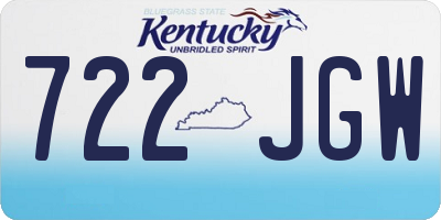 KY license plate 722JGW