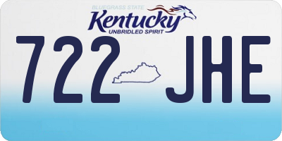 KY license plate 722JHE