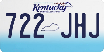 KY license plate 722JHJ