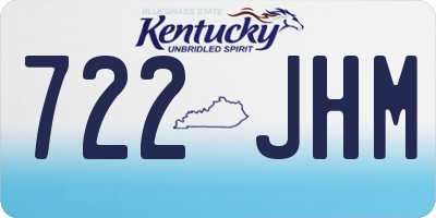KY license plate 722JHM