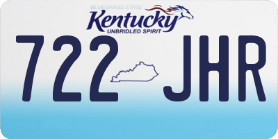 KY license plate 722JHR