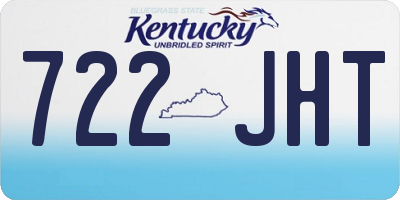 KY license plate 722JHT