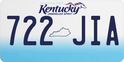 KY license plate 722JIA