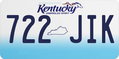KY license plate 722JIK