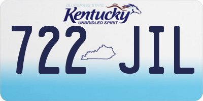 KY license plate 722JIL