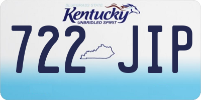 KY license plate 722JIP