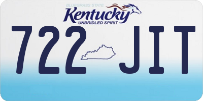 KY license plate 722JIT