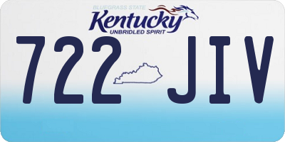 KY license plate 722JIV
