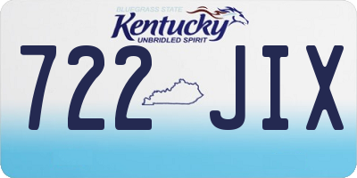 KY license plate 722JIX