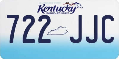 KY license plate 722JJC