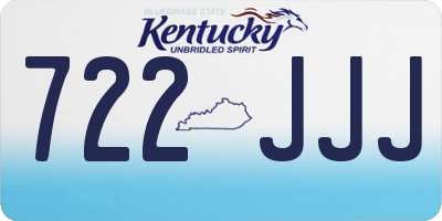 KY license plate 722JJJ