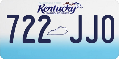 KY license plate 722JJO