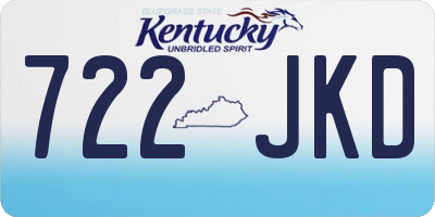 KY license plate 722JKD
