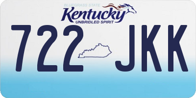 KY license plate 722JKK