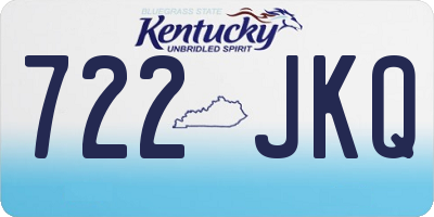 KY license plate 722JKQ
