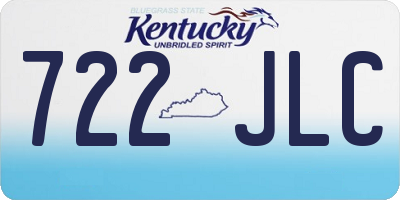 KY license plate 722JLC