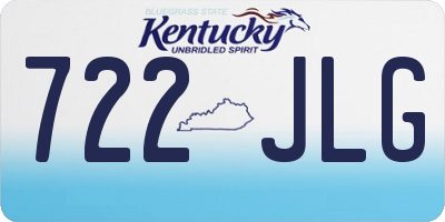 KY license plate 722JLG