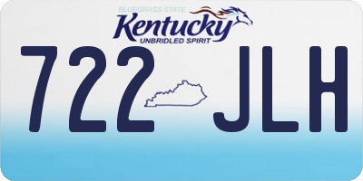 KY license plate 722JLH