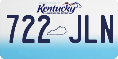 KY license plate 722JLN
