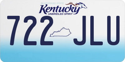 KY license plate 722JLU