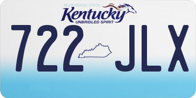 KY license plate 722JLX