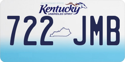 KY license plate 722JMB