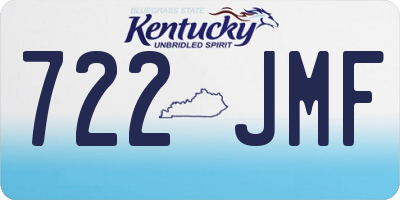 KY license plate 722JMF