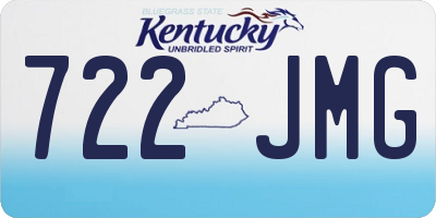 KY license plate 722JMG