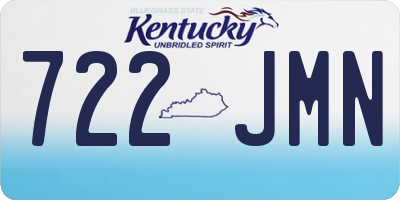 KY license plate 722JMN