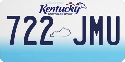 KY license plate 722JMU