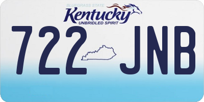 KY license plate 722JNB