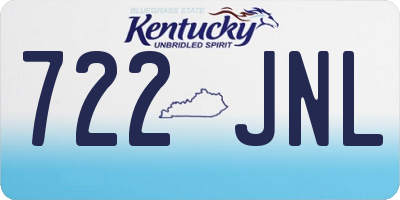 KY license plate 722JNL