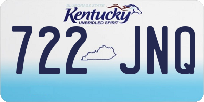 KY license plate 722JNQ