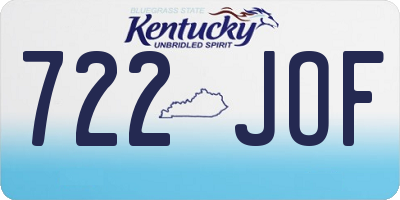 KY license plate 722JOF